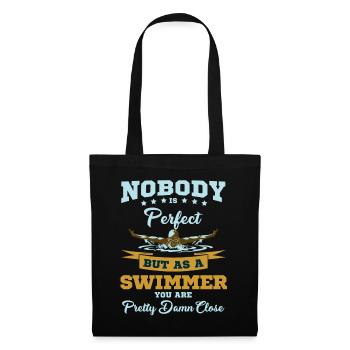 Schwimmer Schwimmen Schwimmsport Sport Geschenk - Stoffbeutel - Schwarz - Vorne