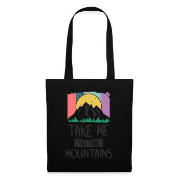 Take Me To The Mountains TShirt - Outdoor Hiking - Tote Bag - black - Front