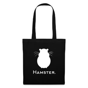 Süßer Hamster - Designer - Stoffbeutel - Schwarz - Vorne