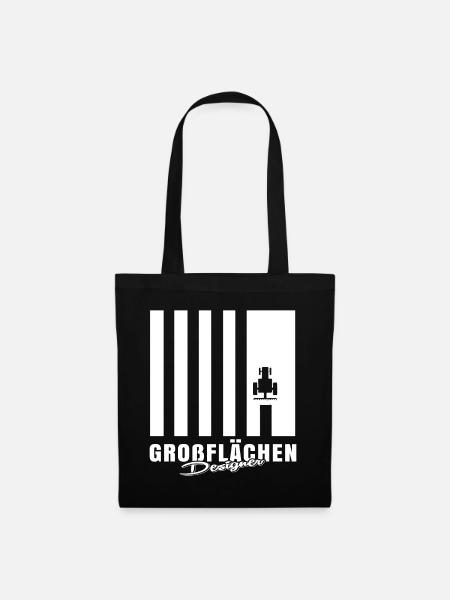 Großflächen Designer Geschenk Landwirt Shirt Bauer - Stoffbeutel - Schwarz