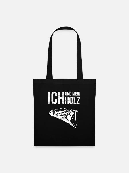 Ich und Mein Holz | Lustiges Holzwurm Geschenk - Stoffbeutel - Schwarz