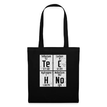 Edm Rave Periodensystem Chemistry Techno Geschenk - Stoffbeutel - Schwarz - Vorne