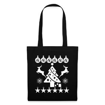 Christmas Premium Shirt Cadeau de Noël - Sac en tissu - noir - Devant