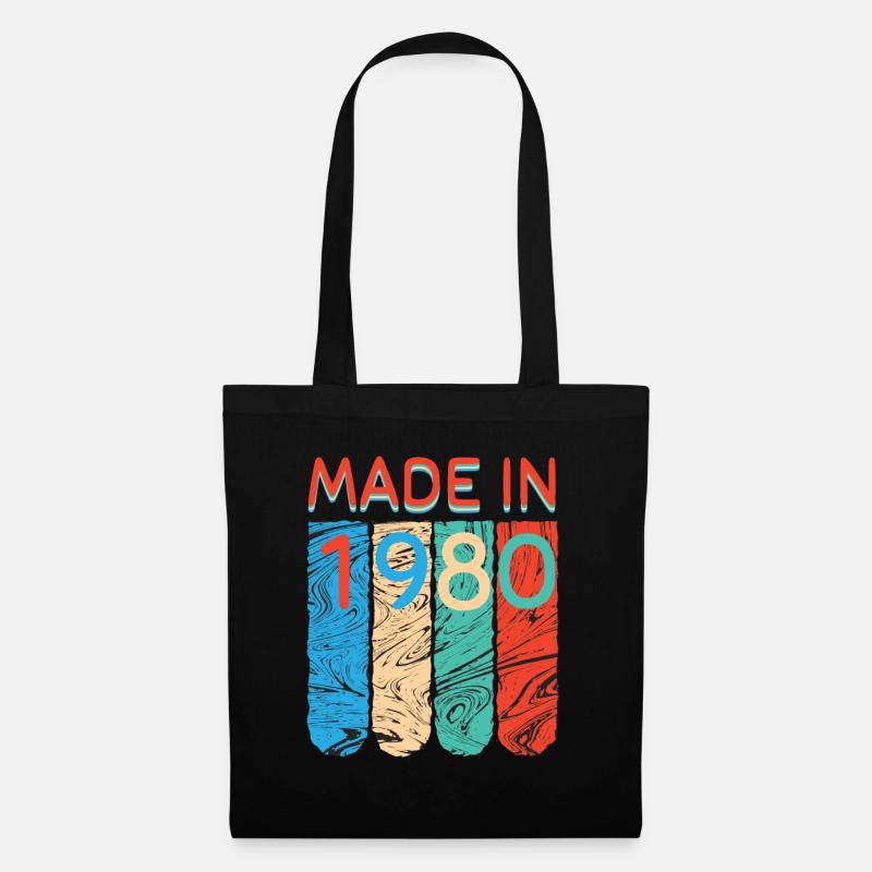 Made in 1980 - Stoffbeutel - Schwarz