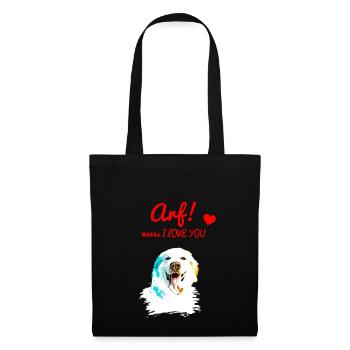 Arf means I love you - Maremmano - Tote Bag - black - Front