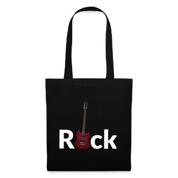 Rock - E guitare - Sac en tissu - noir - Devant
