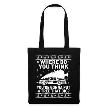 Ugly Christmas car fir-tree - Tote Bag - black - Front