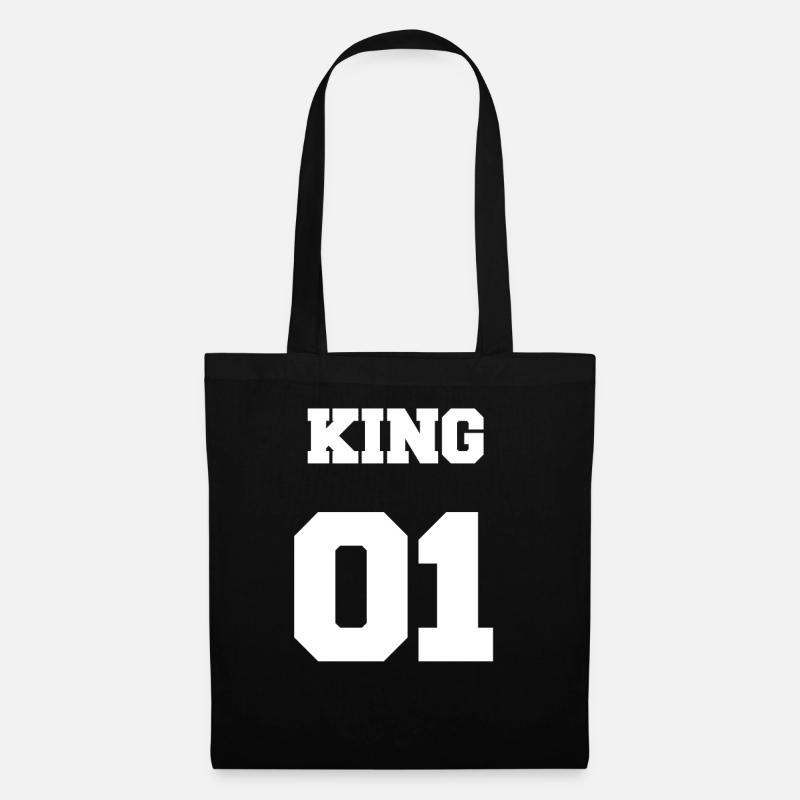 KING 01 White - Stoffbeutel - Schwarz
