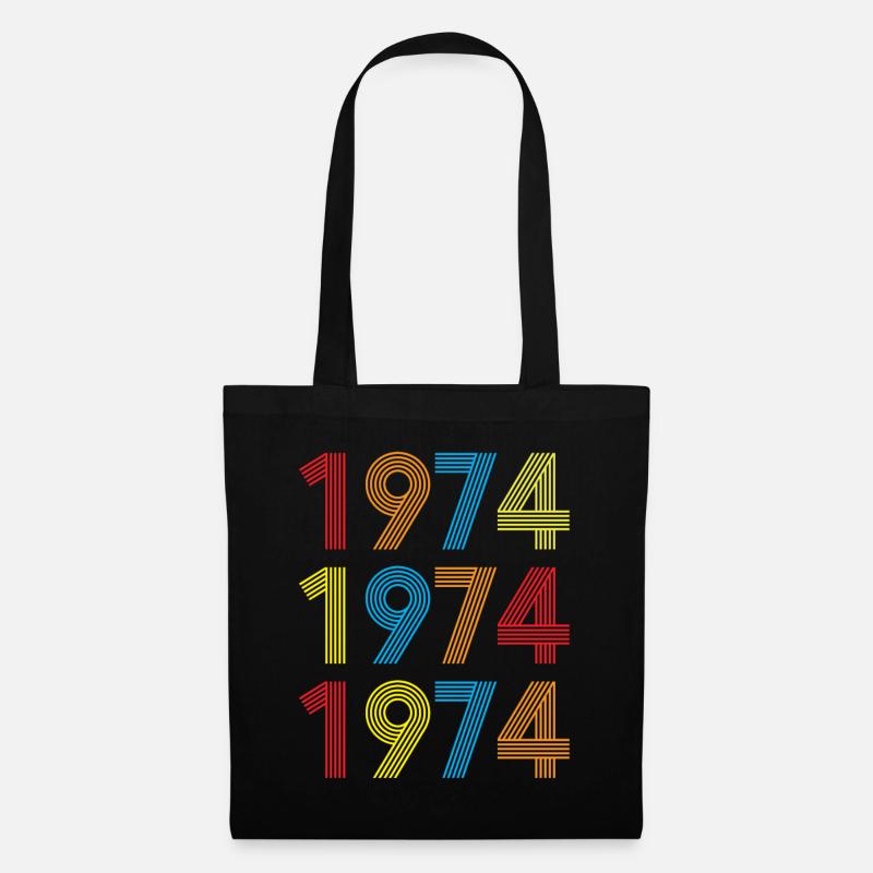 Geburtstag Geschenk 1974 - Stoffbeutel - Schwarz