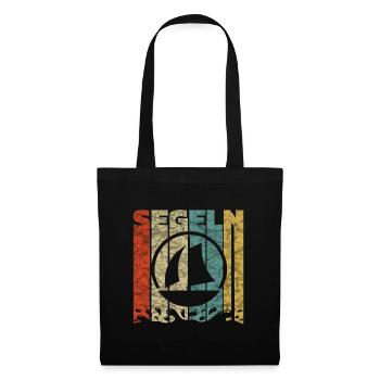 Chemise vintage imprimée voile et voile - Sac en tissu - noir - Devant