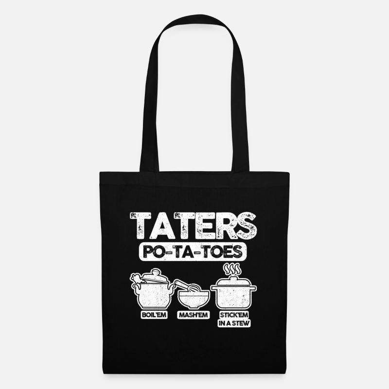 Taters Potatoes Potato - Stoffbeutel - Schwarz