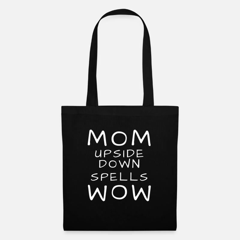 mom wow - Stoffbeutel - Schwarz