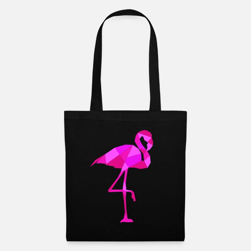 Flamingo - Stoffbeutel - Schwarz