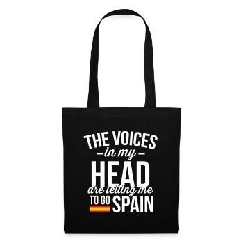 Spanien - Stoffbeutel - Schwarz - Vorne