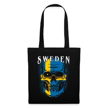 Schweden - Stoffbeutel - Schwarz - Vorne