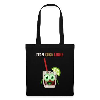 Couple drôle de Team Cuba Libre Cola Rum (1ère partie) - Sac en tissu - noir - Devant