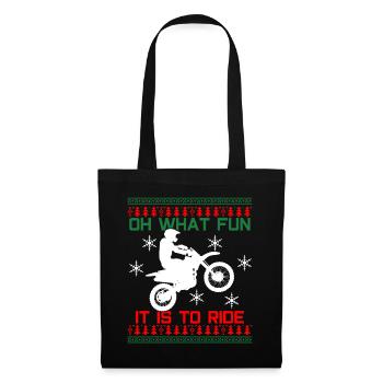 Motocross Christmas design - Tote Bag - black - Front
