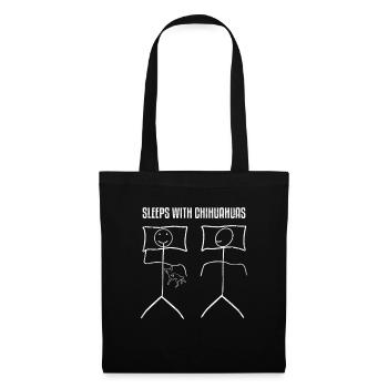 Dort avec des Chihuahuas - Sac en tissu - noir - Devant