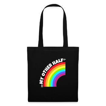 Couple gay mon autre demi-cadeau - Sac en tissu - noir - Devant