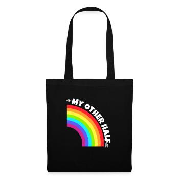 Couple gay mon autre demi-cadeau - Sac en tissu - noir - Devant