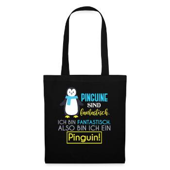 Pinguine Pinguine - Stoffbeutel - Schwarz - Vorne