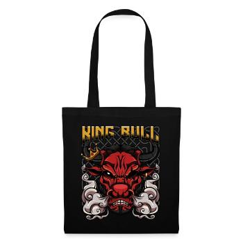 King Bull | Wildrind Modern Stiere Trendy Geschenk - Stoffbeutel - Schwarz - Vorne