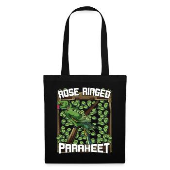 perroquet - Sac en tissu - noir - Devant