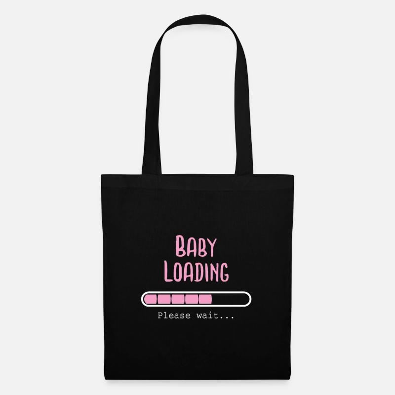 Baby loading.. please wait. Schwangerschaft Geburt - Stoffbeutel - Schwarz