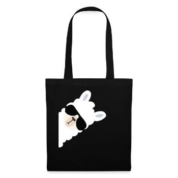 Alpaca Lama T-shirt funny with sunglasses - Tote Bag - black - Front