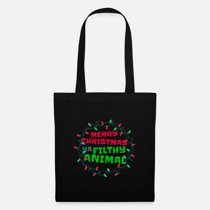 Frohe Weihnachten Ya schmutziges Tierlustige Stimmung - Stoffbeutel - Schwarz