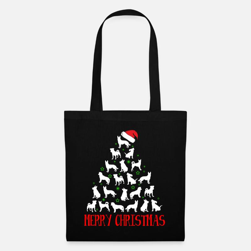 Merry Christmas - Stoffbeutel - Schwarz