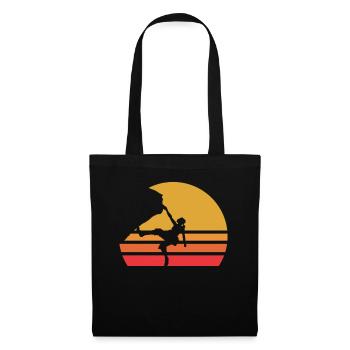 Retro Rock Climbing Mountain Cliff Nature - Mulepose - sort - Foran
