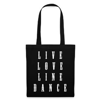 Line Square Country Dance - Stoffbeutel - Schwarz - Vorne