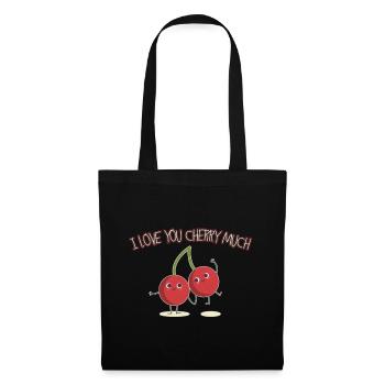 cerise - Sac en tissu - noir - Devant