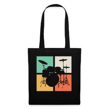 Drum kit Drumline - Tote Bag - black - Front