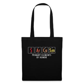 sarcasme - Sac en tissu - noir - Devant