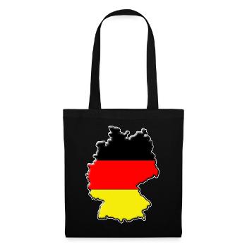 Germany flag map - Tote Bag - black - Front