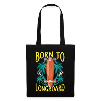 Born To Longboard - Longboarder - Stoffbeutel - Schwarz - Vorne