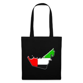 United Arab Emirates flag map - Tote Bag - black - Front