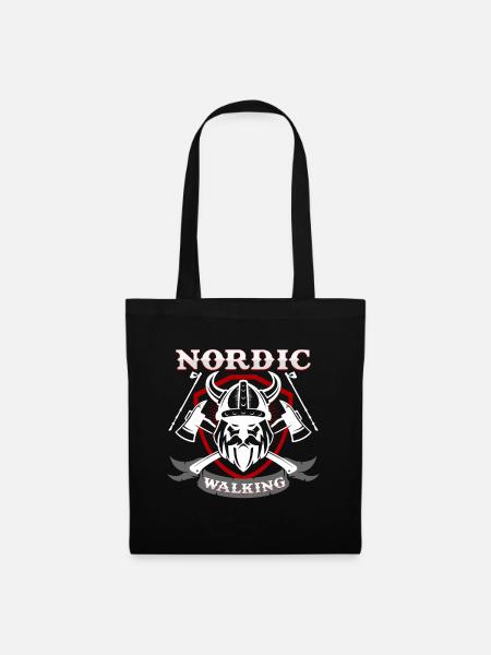 Nordic Walking - Stoffbeutel - Schwarz