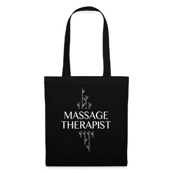 Massothérapeute - Sac en tissu - noir - Devant