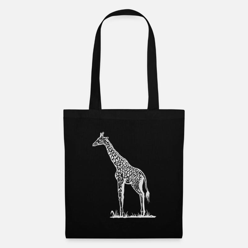 Giraffe - Stoffbeutel - Schwarz