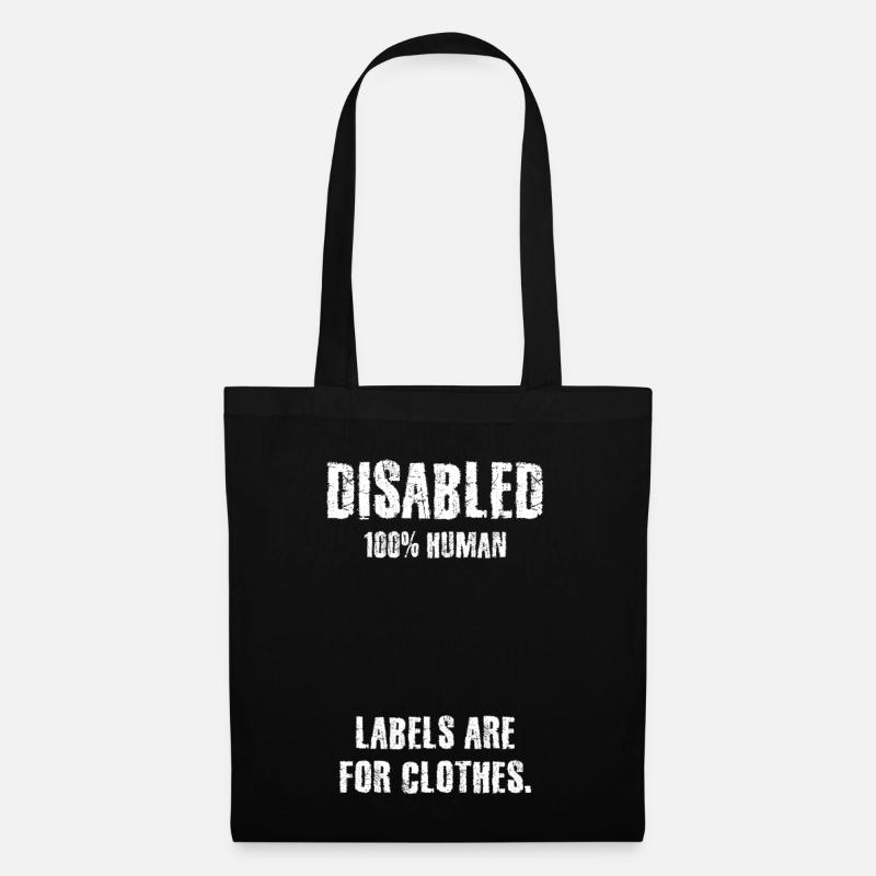 Solidarité, handicap, handicap, inclusion - Sac en tissu - noir