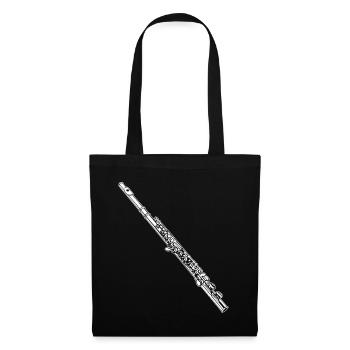 Flute Flute Player T-Shirt Gift - Tote Bag - black - Front