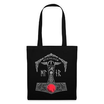Thor Hammer Mjölnir Walhalla Vikings Men Thors - Tote Bag - black - Front