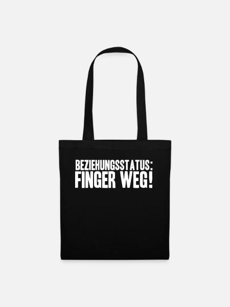 Beziehungsstatus: Finger Weg Trennung Geschenkidee - Stoffbeutel - Schwarz