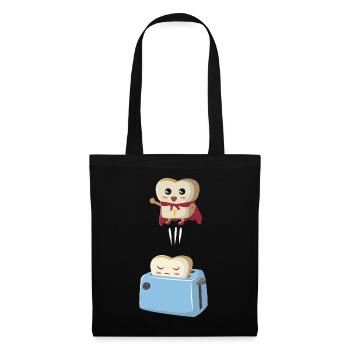 Toast de super-héros - Sac en tissu - noir - Devant