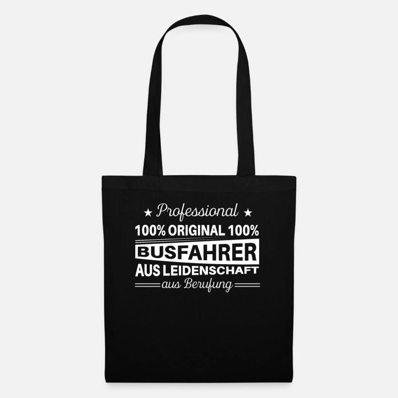 Busfahrer Shirts/Busfahrer Sprüche/Profi Busfahrer - Stoffbeutel - Schwarz