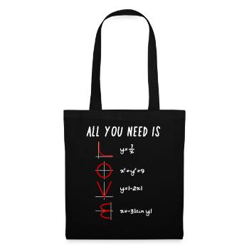 All you need is love math equations - Tote Bag - black - Front