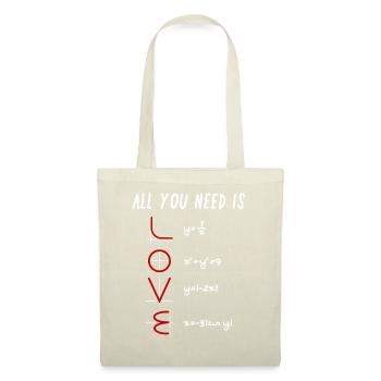 Tout ce dont vous avez besoin c'est des équations mathématiques d'amour - Sac en tissu - nature - Devant
